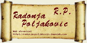 Radonja Poljaković vizit kartica